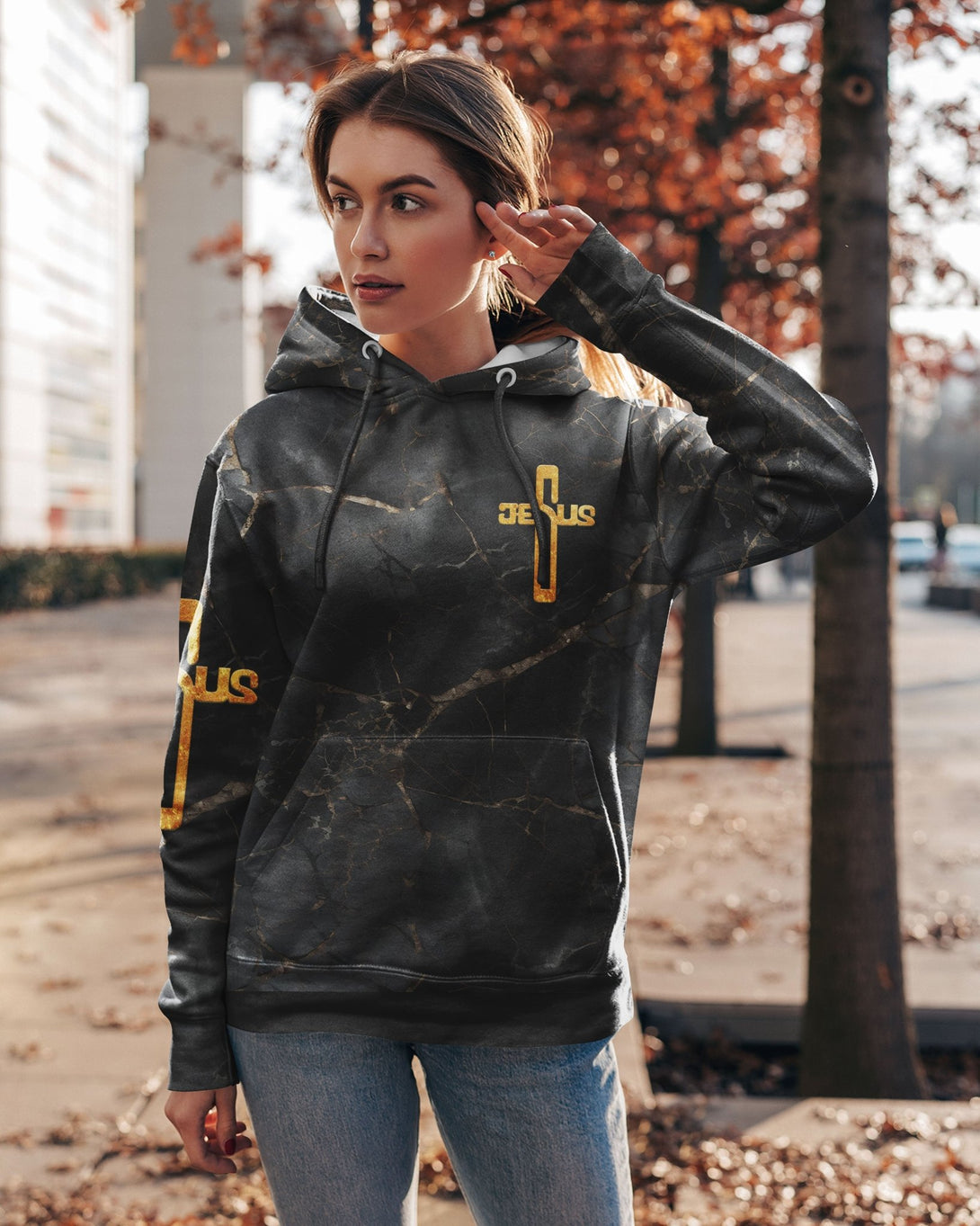 Death Could Not Hold Him All Over Print Hoodie - Christ Color