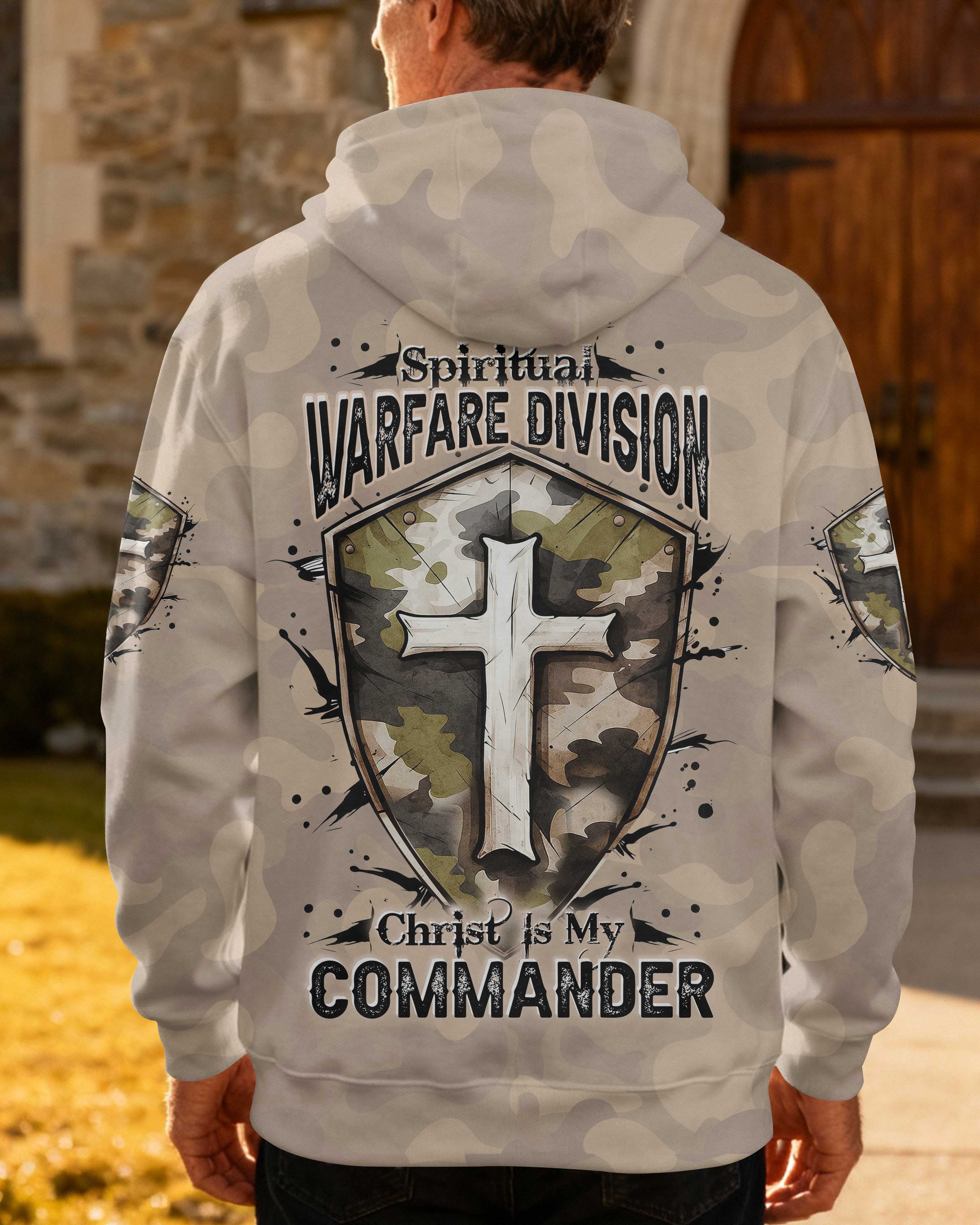 Spiritual Warfare Division Christ Is My Commander Hoodie