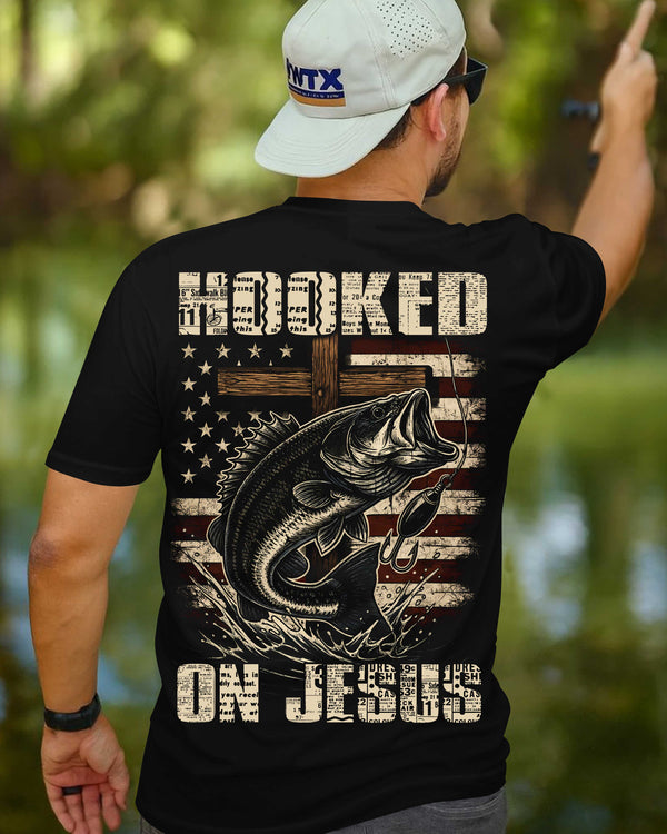 Hooked On Jesus All Over Print T-Shirt
