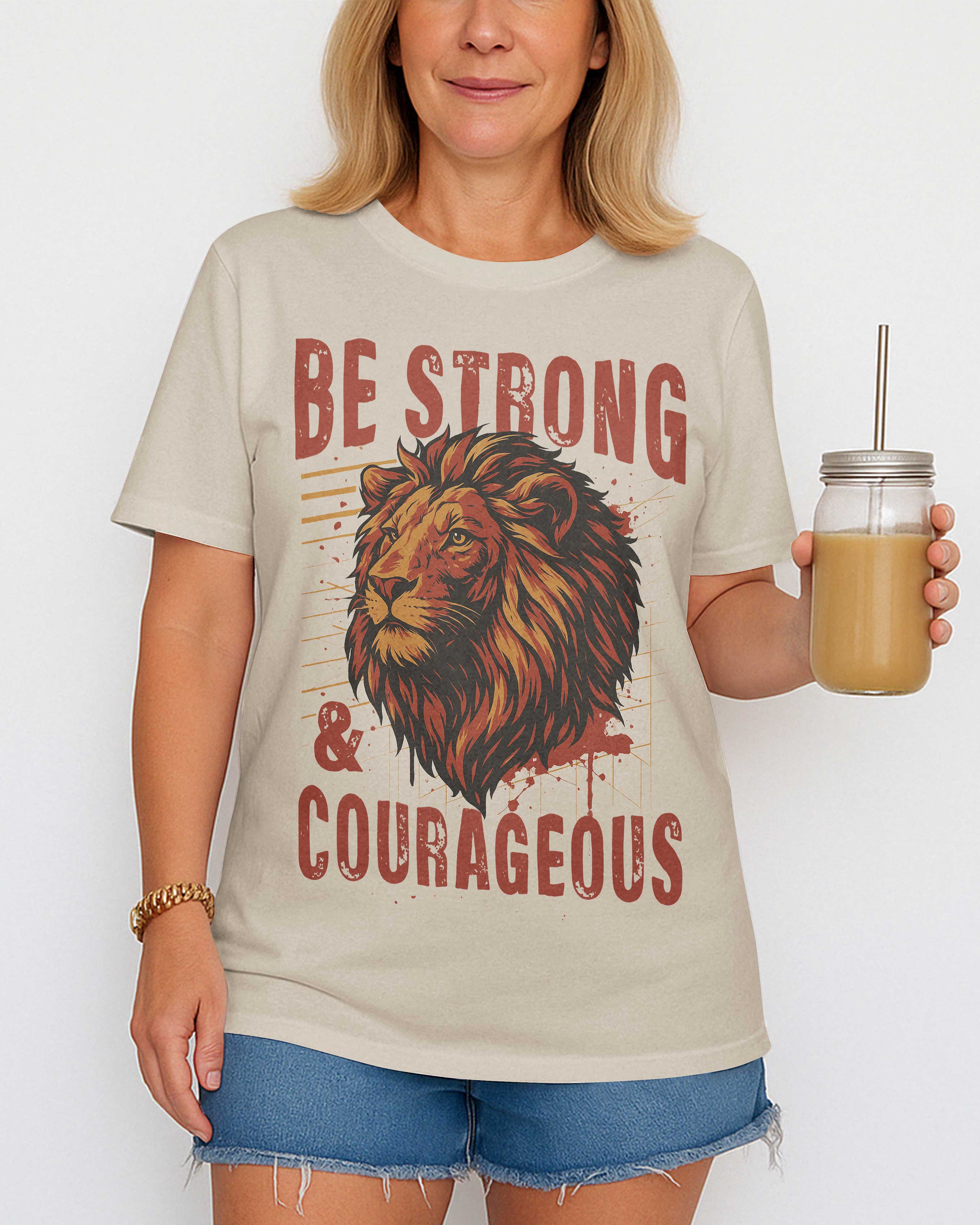 Be Strong And Courageous All Over Print T-Shirt