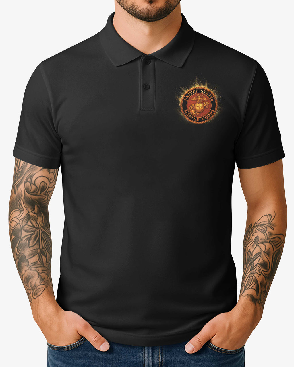 Blood Sweat And Grace All Over Print Polo