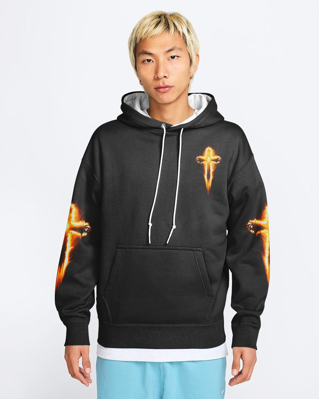 Awaken The Lion All Over Print Hoodie - Christ Color