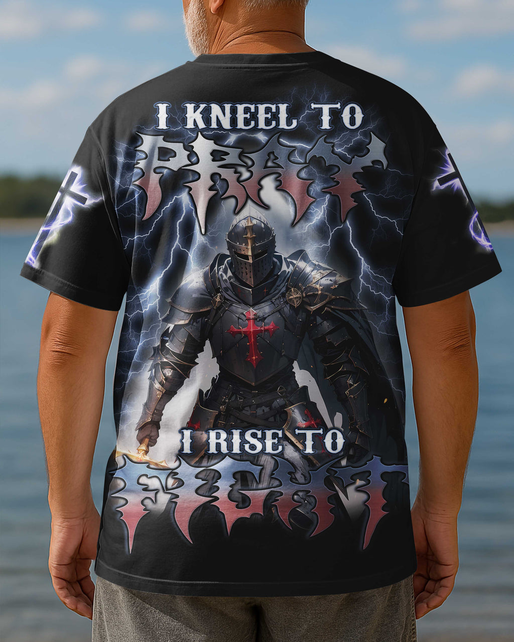 I Kneel To Pray I Rise To Fight T-Shirt