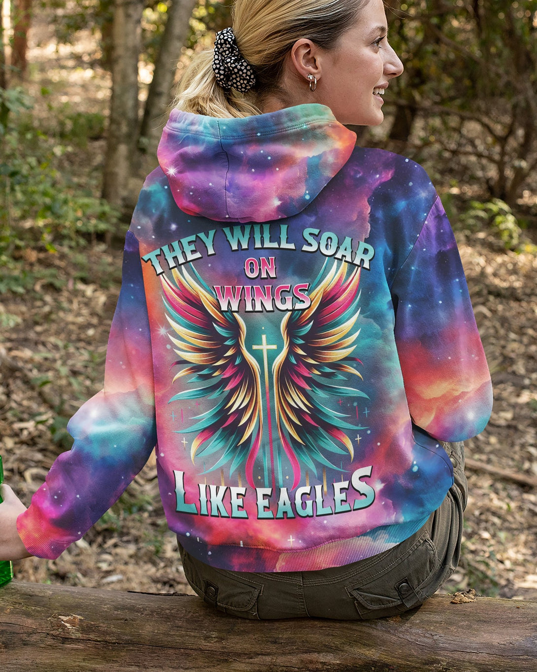 They Will Soar On Wings Like Eagles All Over Print Zip Hoodie - Christ Color