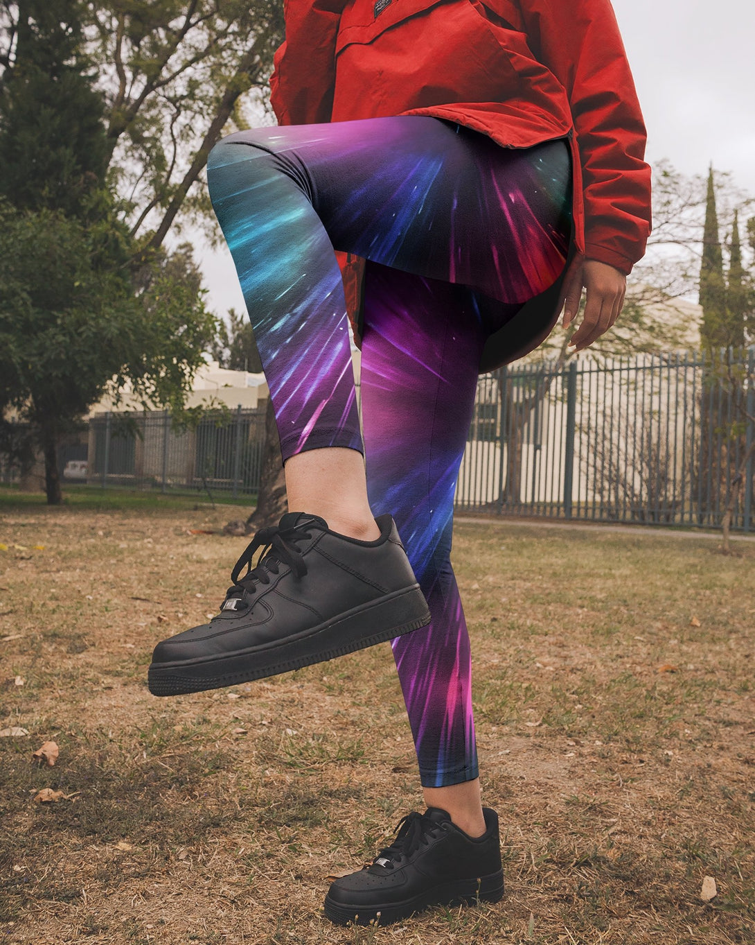 For God So Loved The World All Over Print Leggings - Christ Color