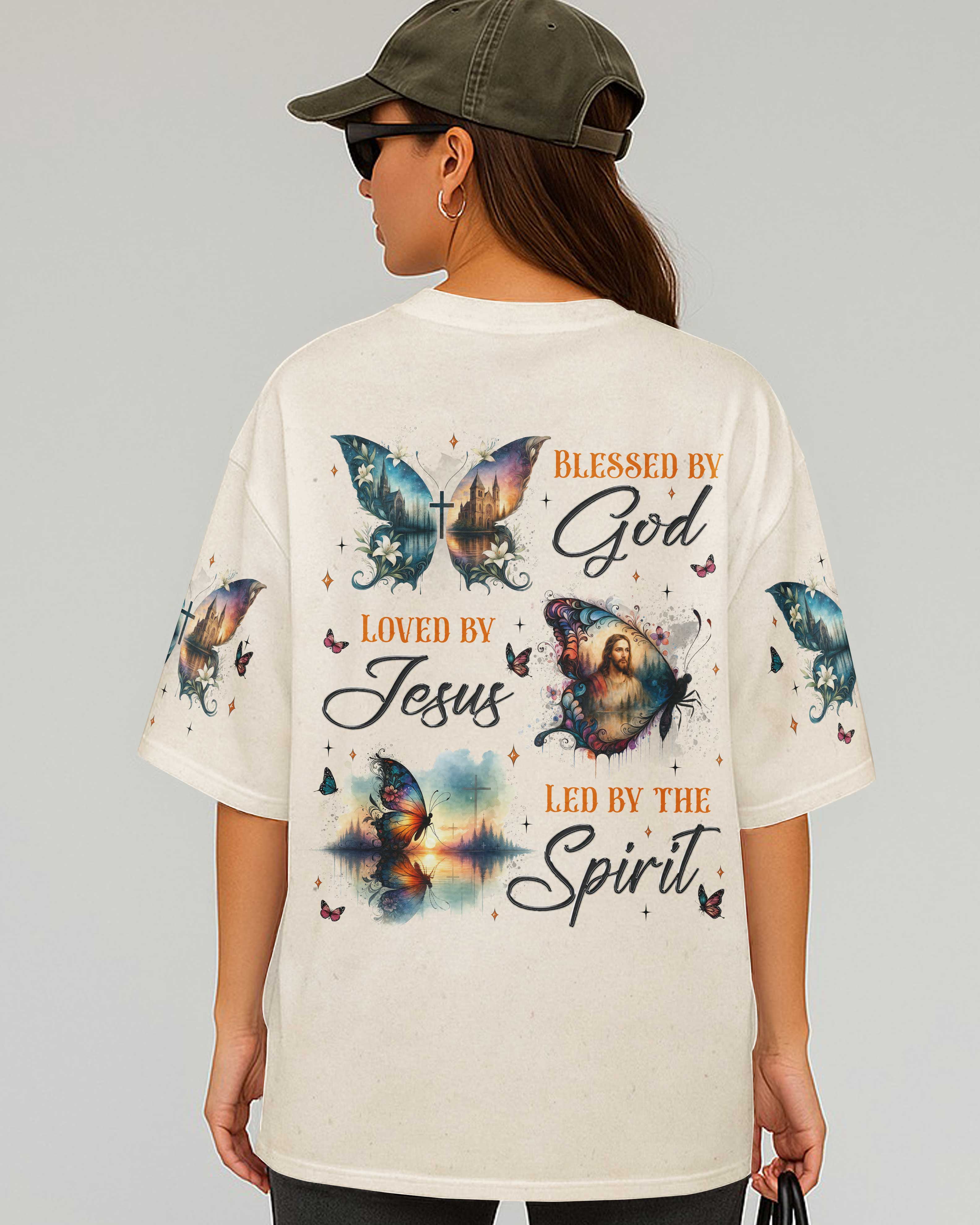 Blessed By God Loved By Jesus Led By The Spirit T-Shirt