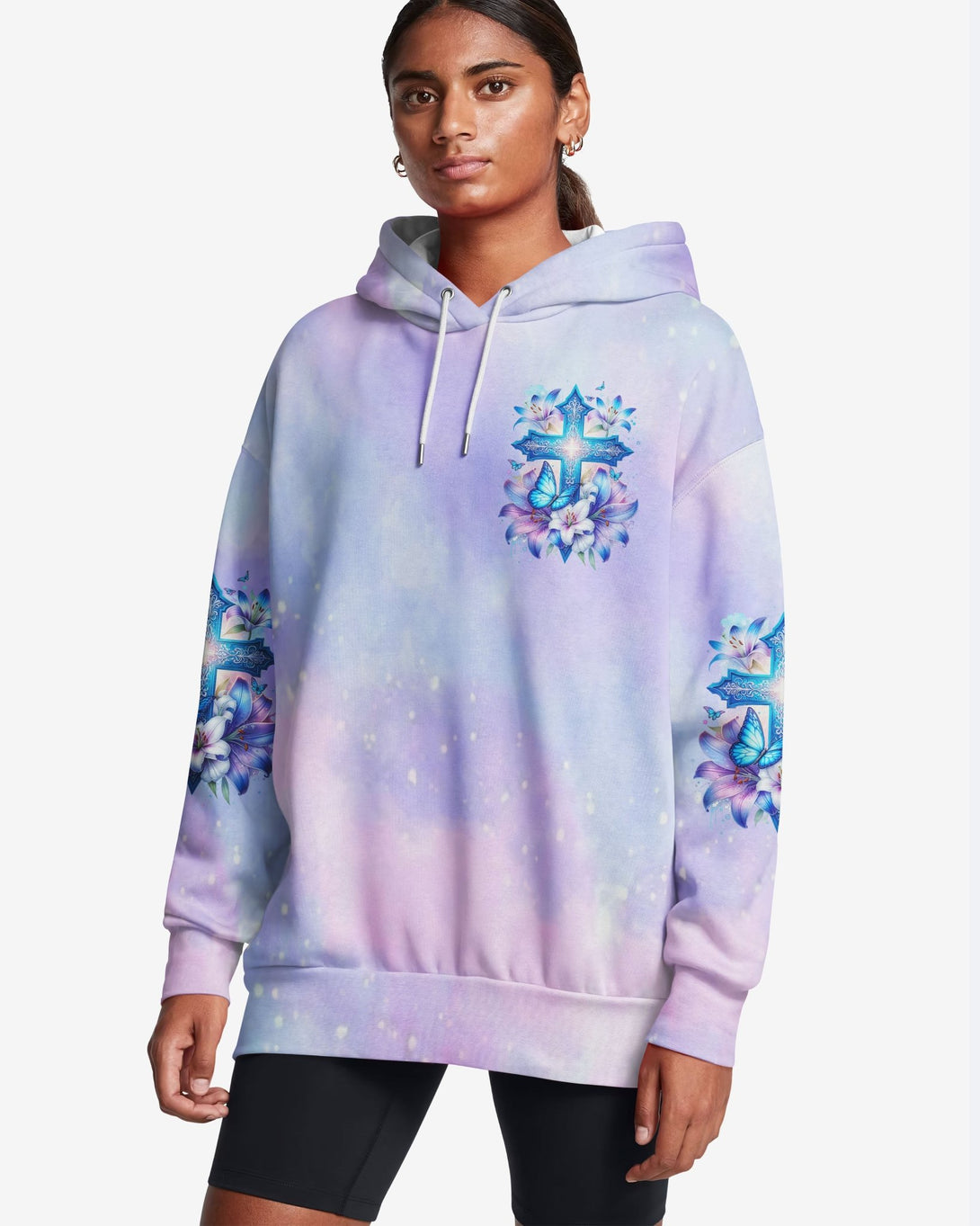 In God And The Power Of Prayer All Over Print Hoodie - Christ Color