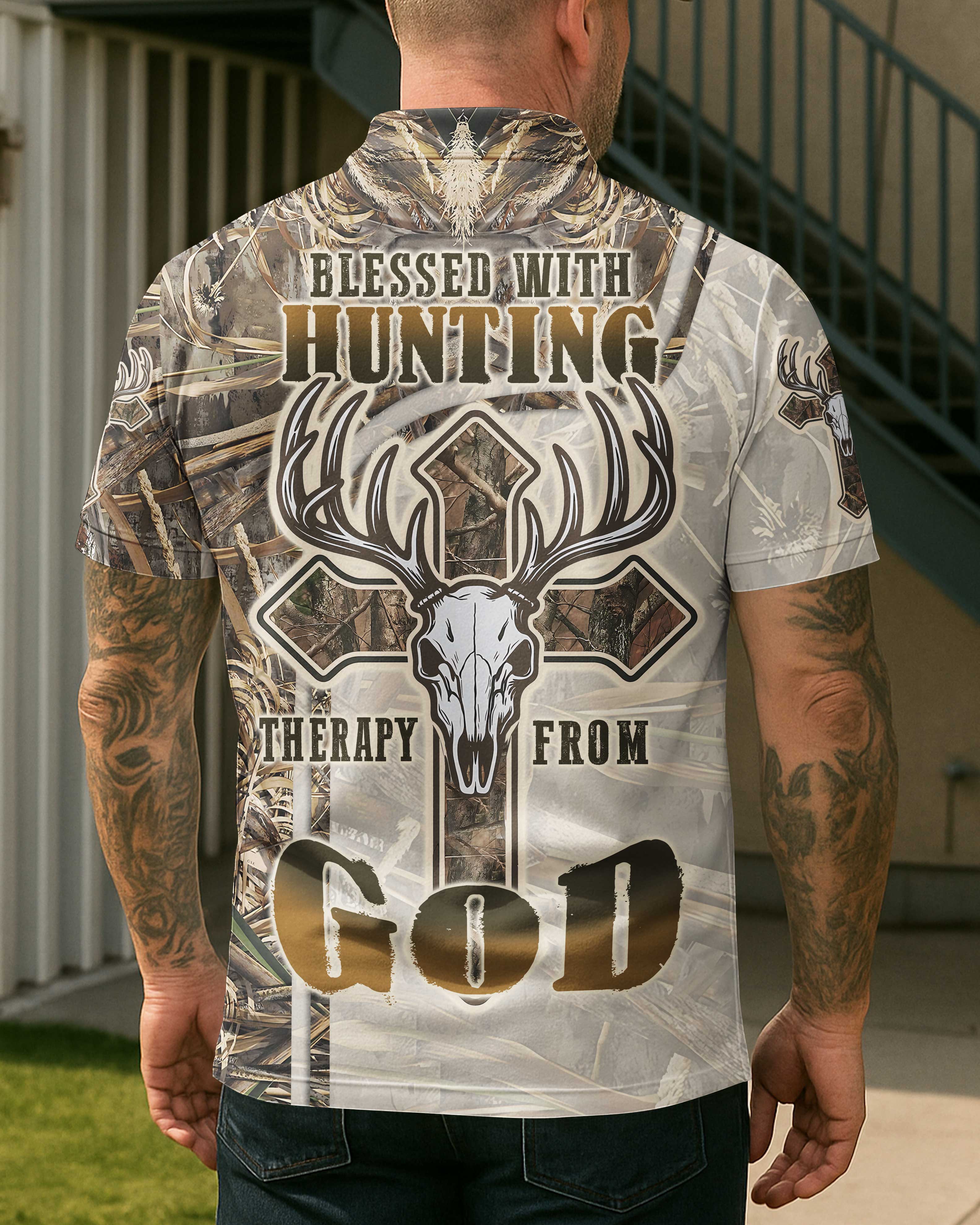 Blessed With Hunting Therapy From God T-Shirt