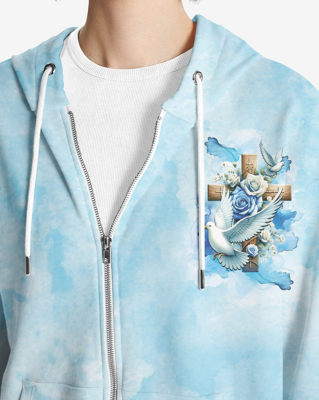 Lord Stood With Me And Gave Me Strength All Over Print Zip Hoodie - Christ Color