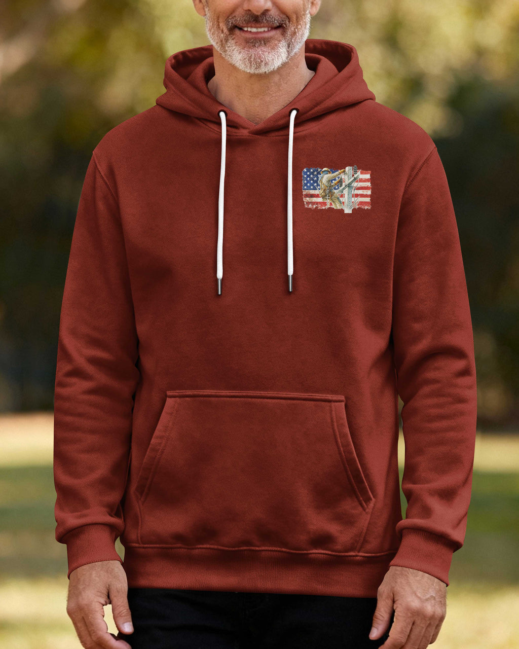 Retired Lineman Built By Grit Blessed By God Hoodie