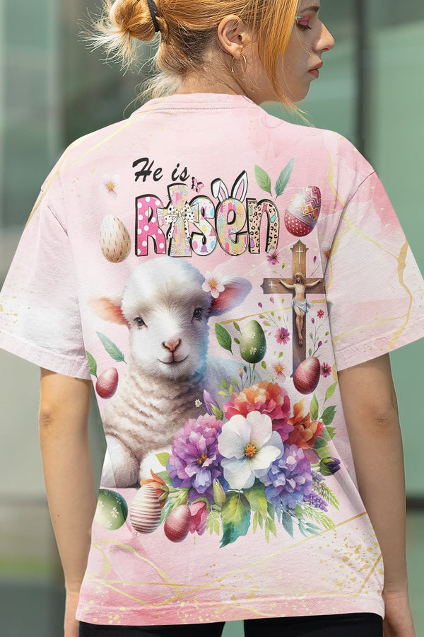 He Is Risen All Over Print T-shirt - Christ Color