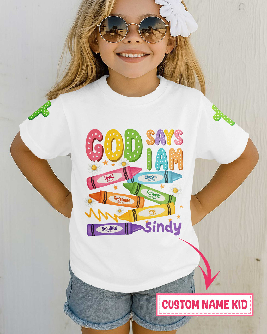 God Says I Am Pencil T-Shirt Kid