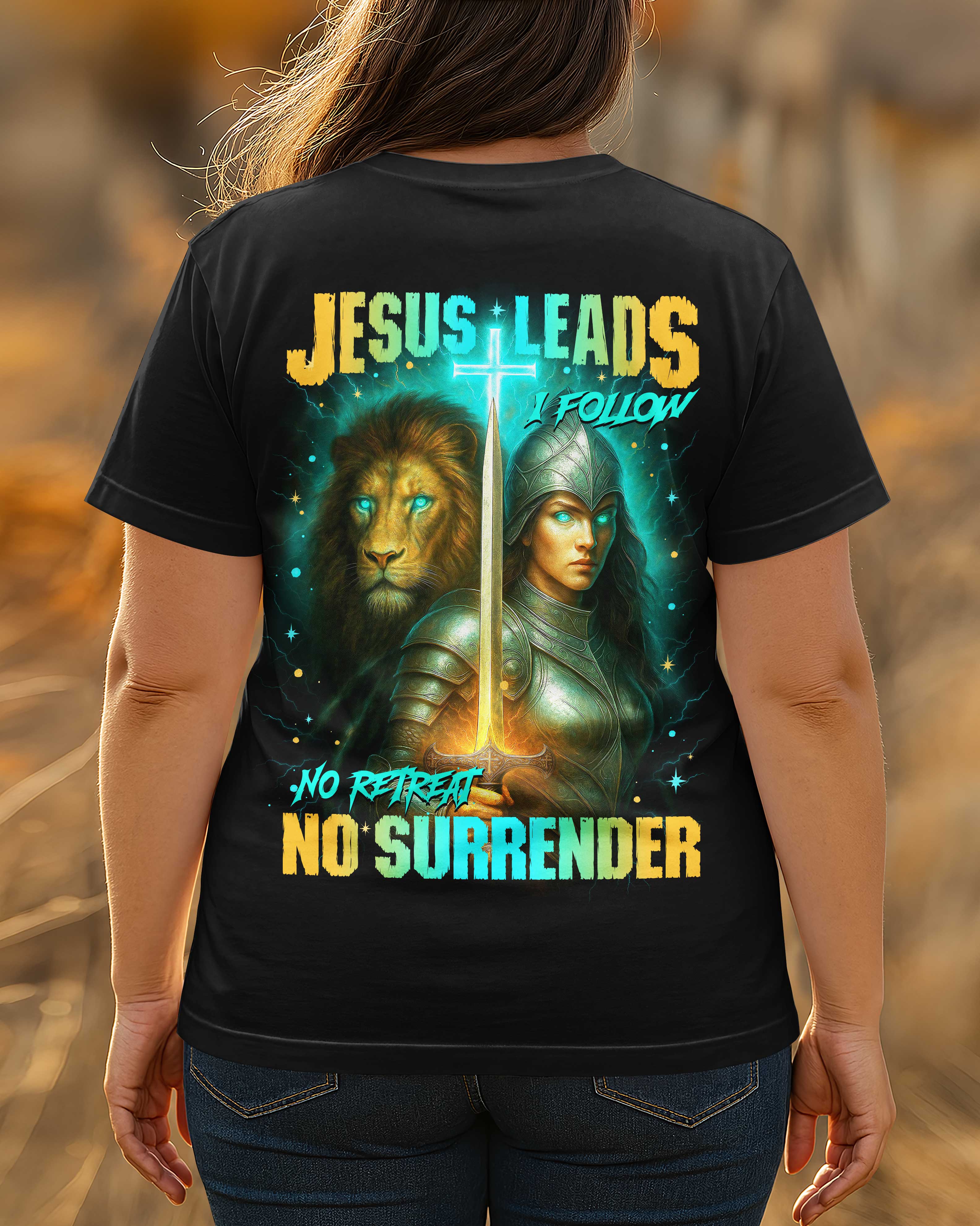 Jesus Leads I Follow All Over Print T-Shirt