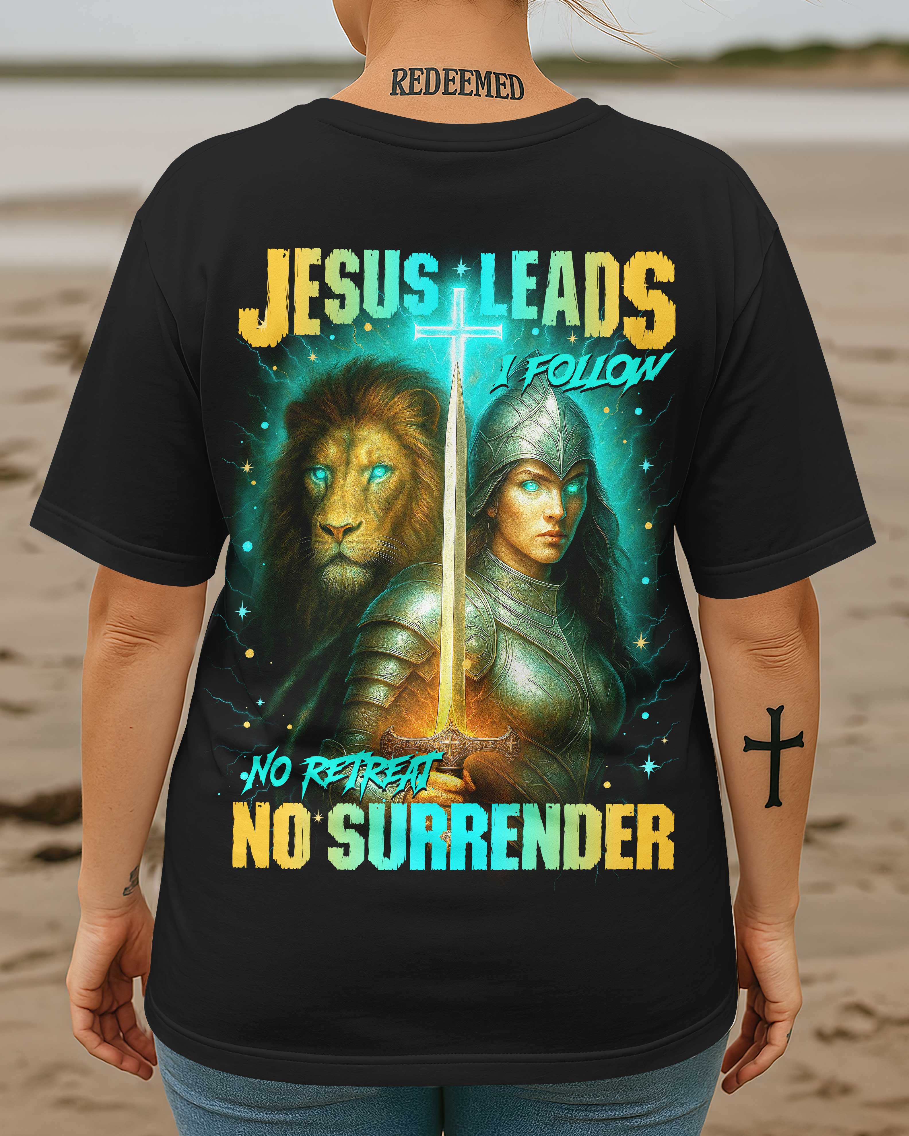Jesus Leads I Follow All Over Print T-Shirt