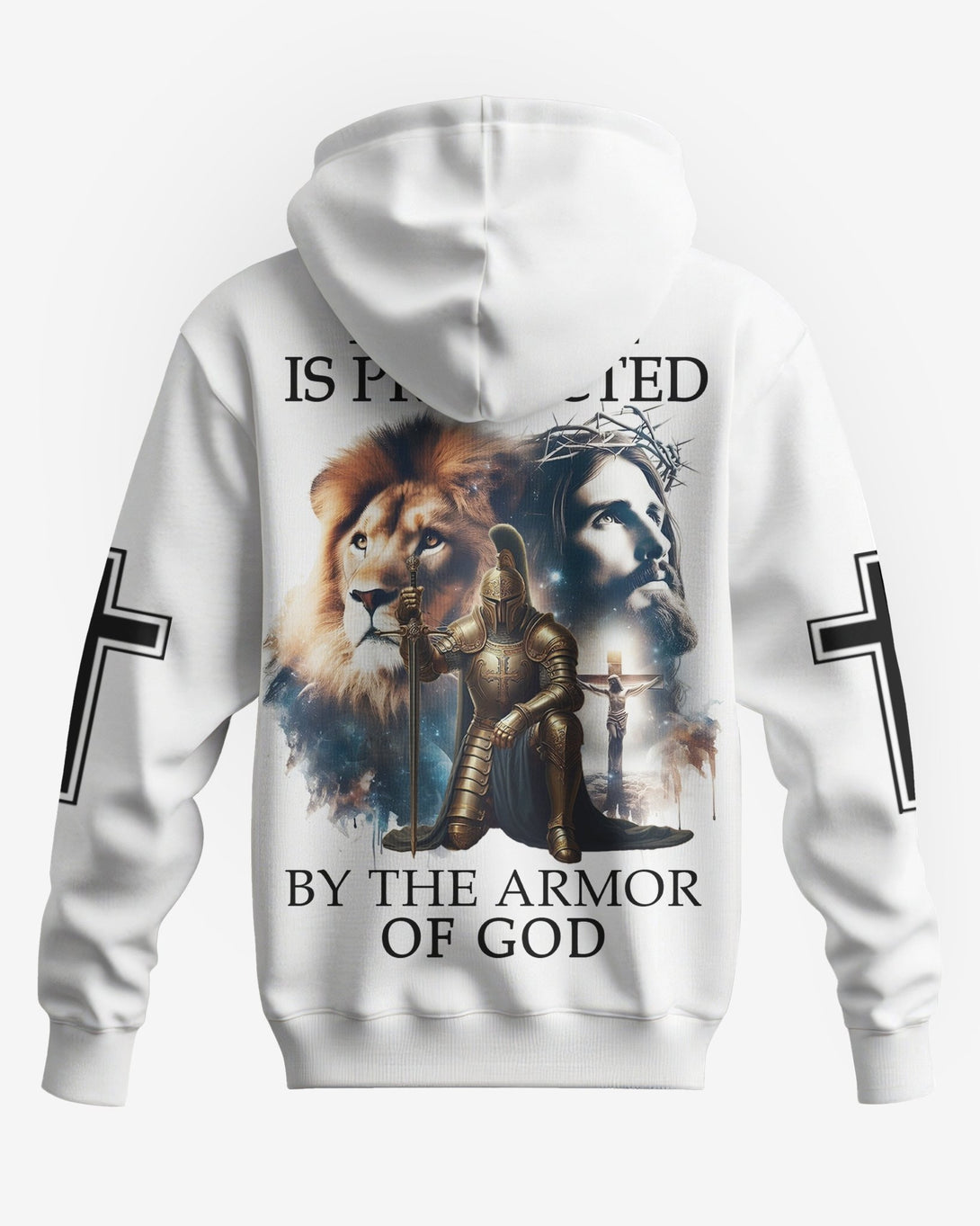 My Soul Is Protected By The Armor Of God All Over Print Zip Hoodie - Christ Color