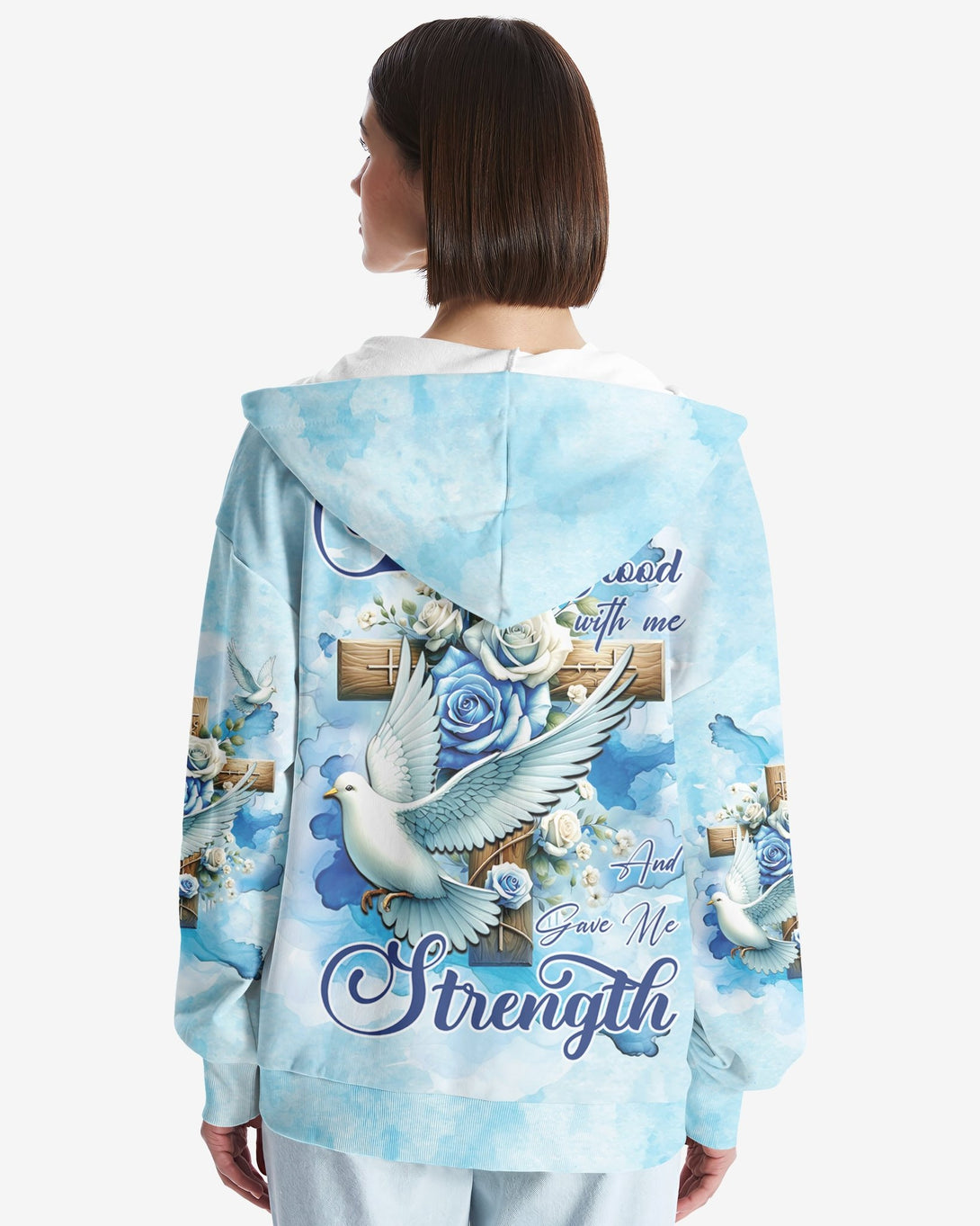 Lord Stood With Me And Gave Me Strength All Over Print Zip Hoodie - Christ Color
