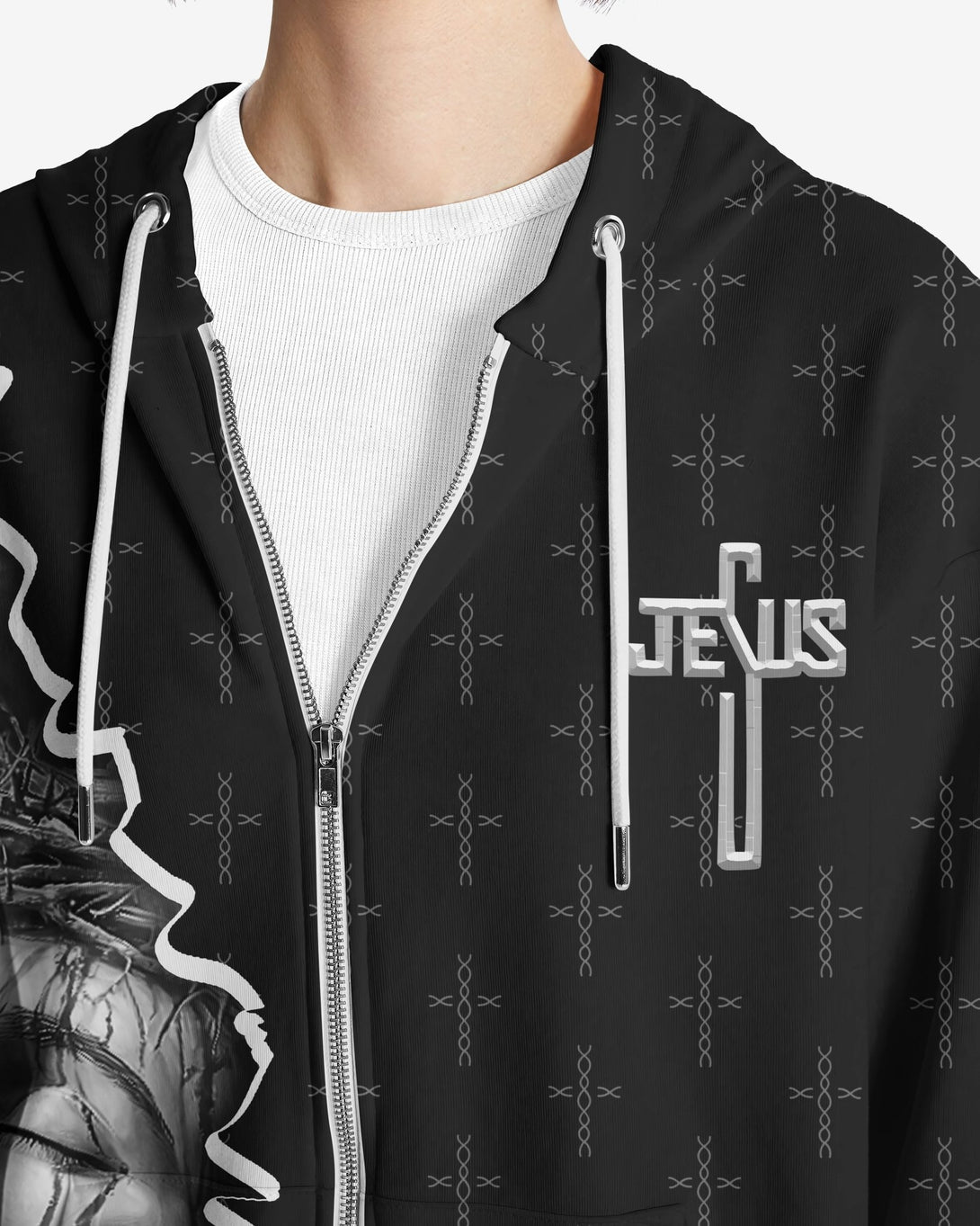 Love Has Conquered The Grave All Over Print Zip Hoodie - Christ Color