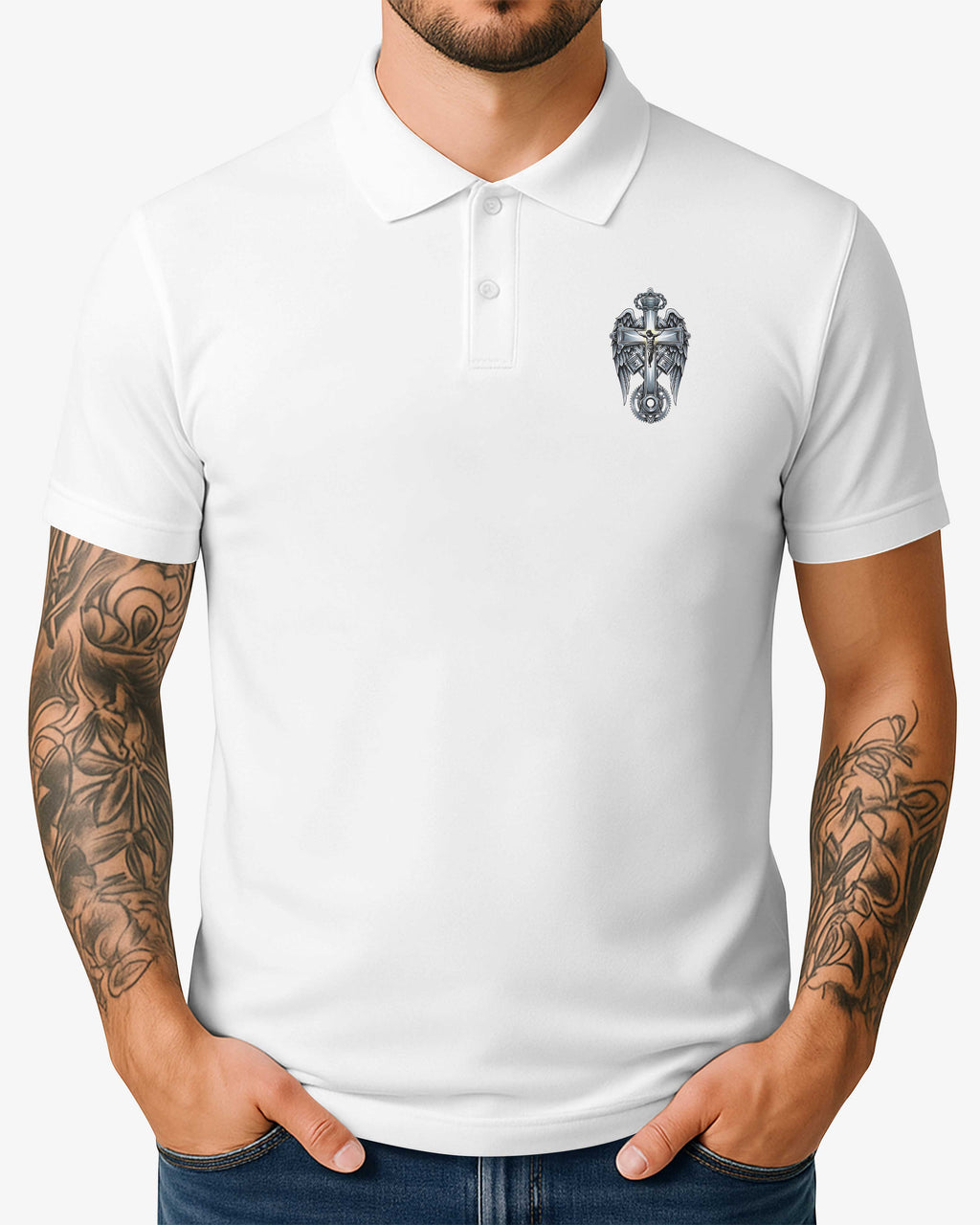 I Am A Simple Man I Like Motorcycles And Believe In Jesus Polo