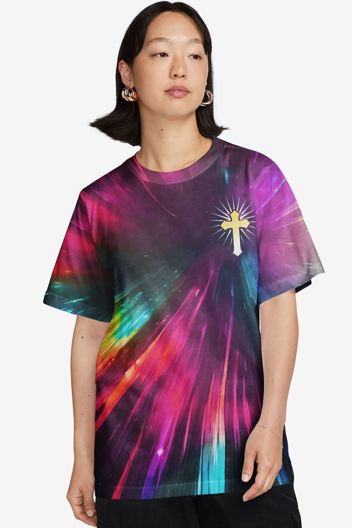 For God So Loved The World All Over Print T-shirt - Christ Color