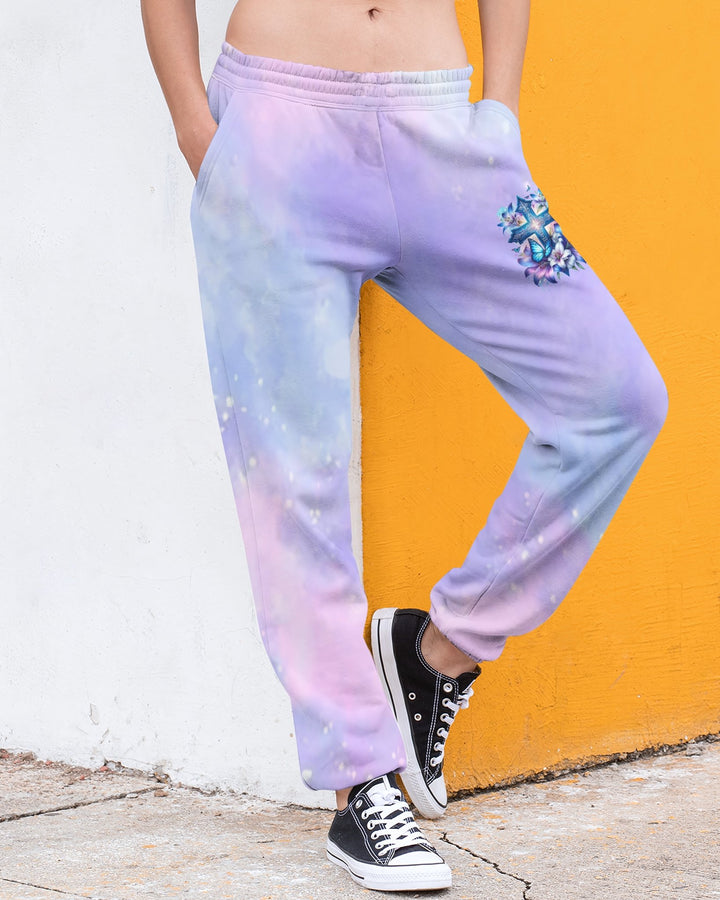 In God And The Power Of Prayer All Over Print Jogger Pants - Christ Color