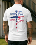 Stand For The Flag Kneel For The Cross Polo T-Shirt