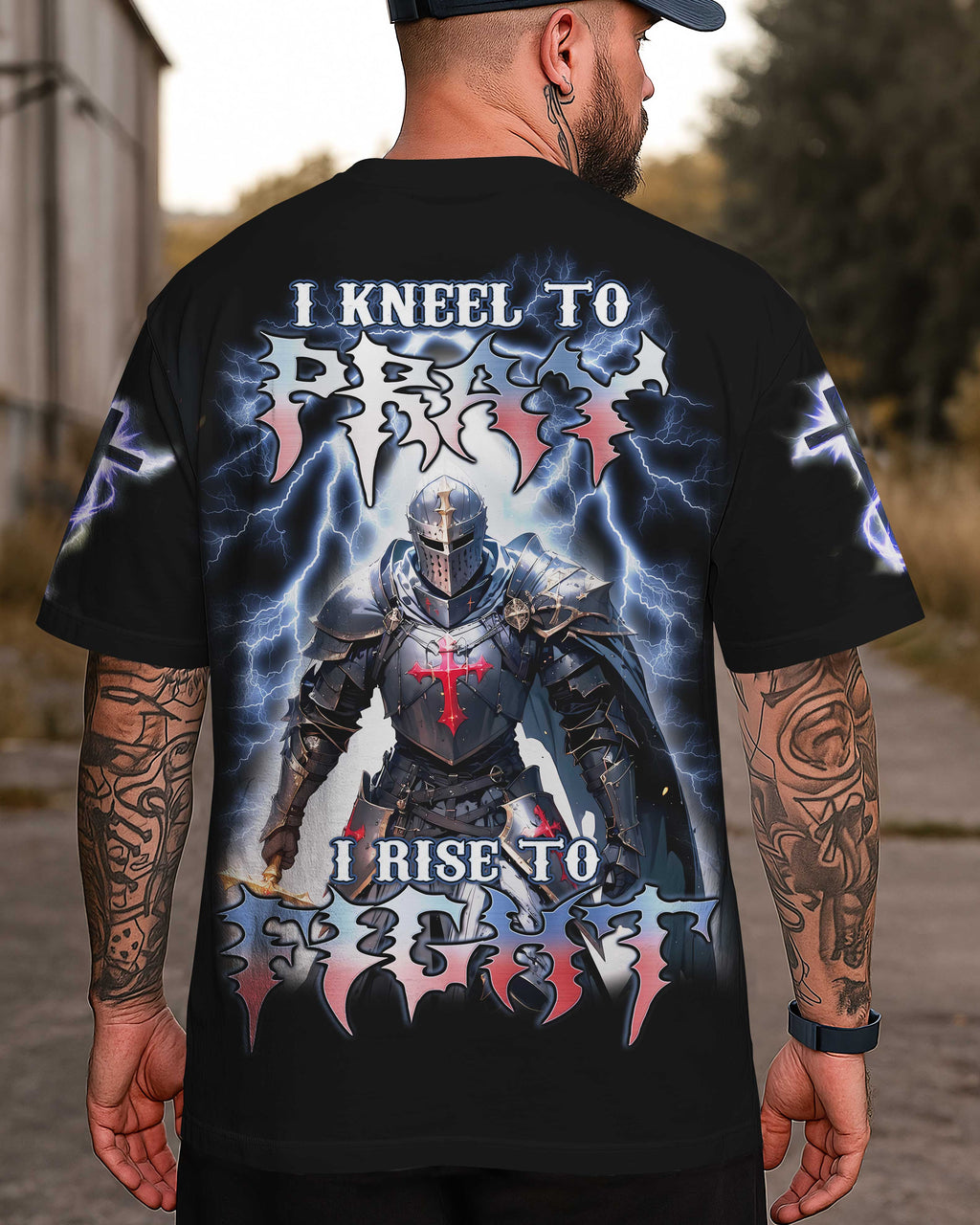I Kneel To Pray I Rise To Fight T-Shirt