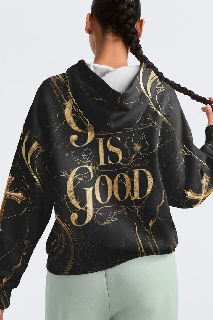 God Is Good All Over Print Hoodie - Christ Color