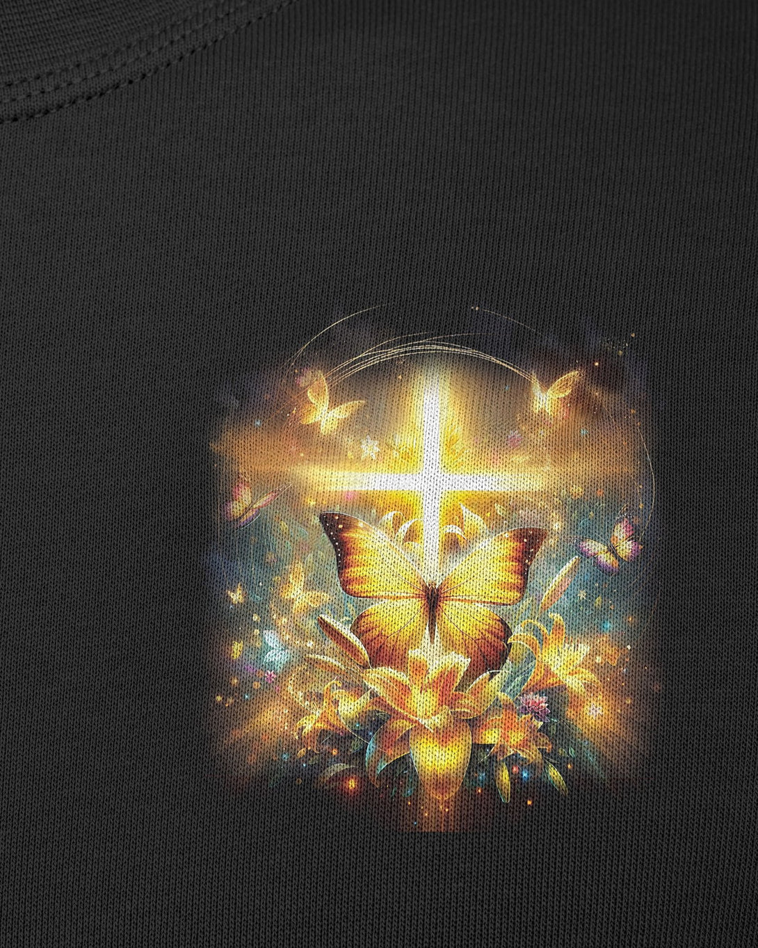 God Steps In Miracles Happen All Over Print Sweater - Christ Color