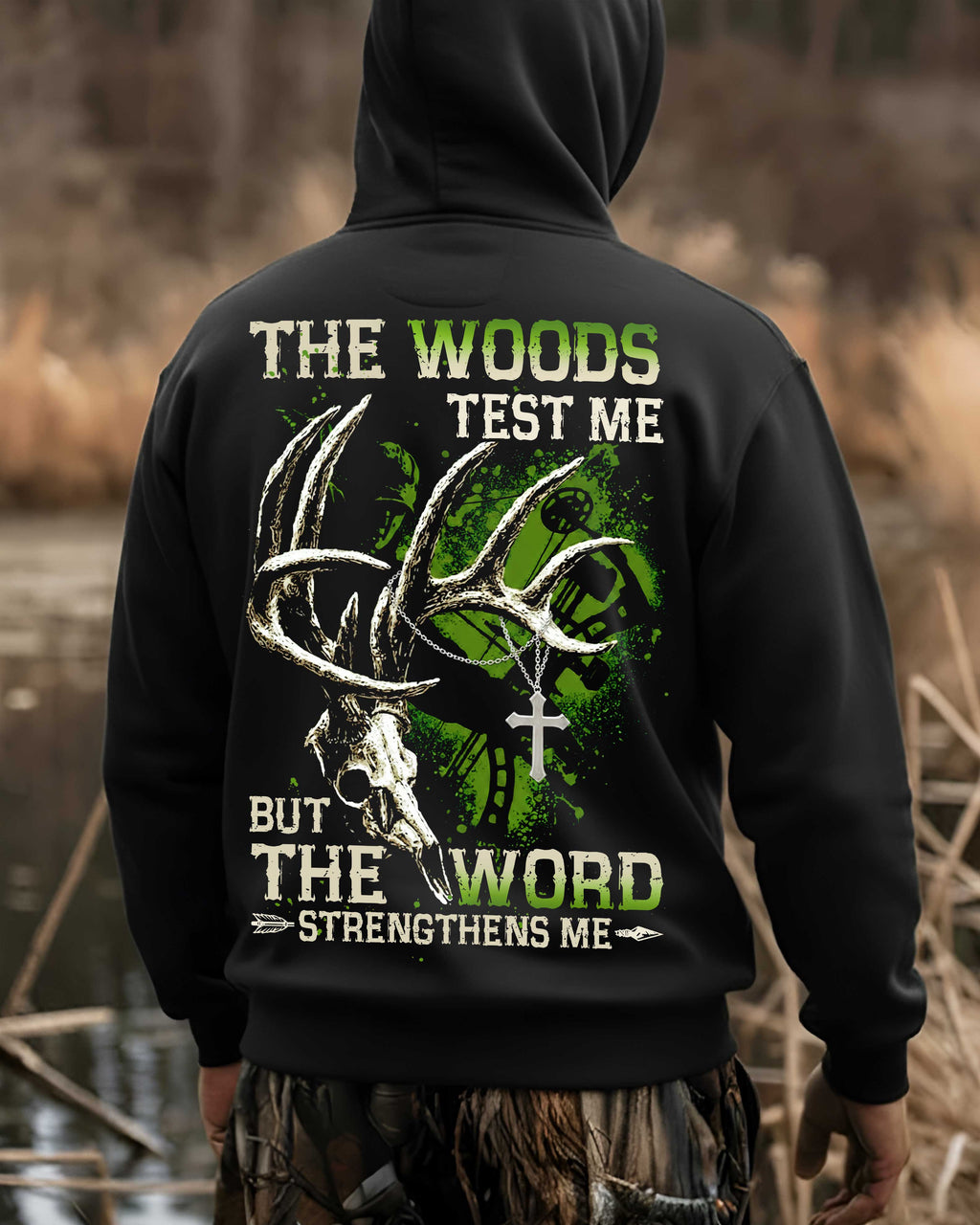 The Woods Test Me But The Word Strengthens Me All Over Print Zip Hoodie