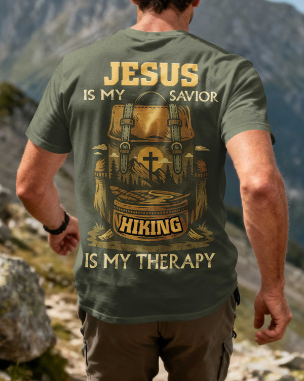 Jesus Is My Savior Hiking Is My Therapy T-Shirt