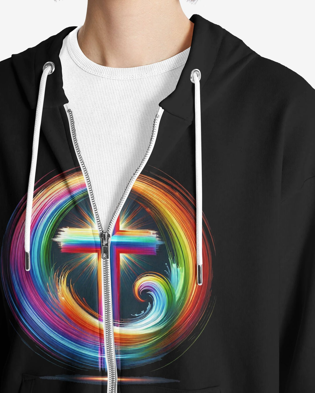 Rooted In Christ Jesus Is Light All Over Print Zip Hoodie - Christ Color