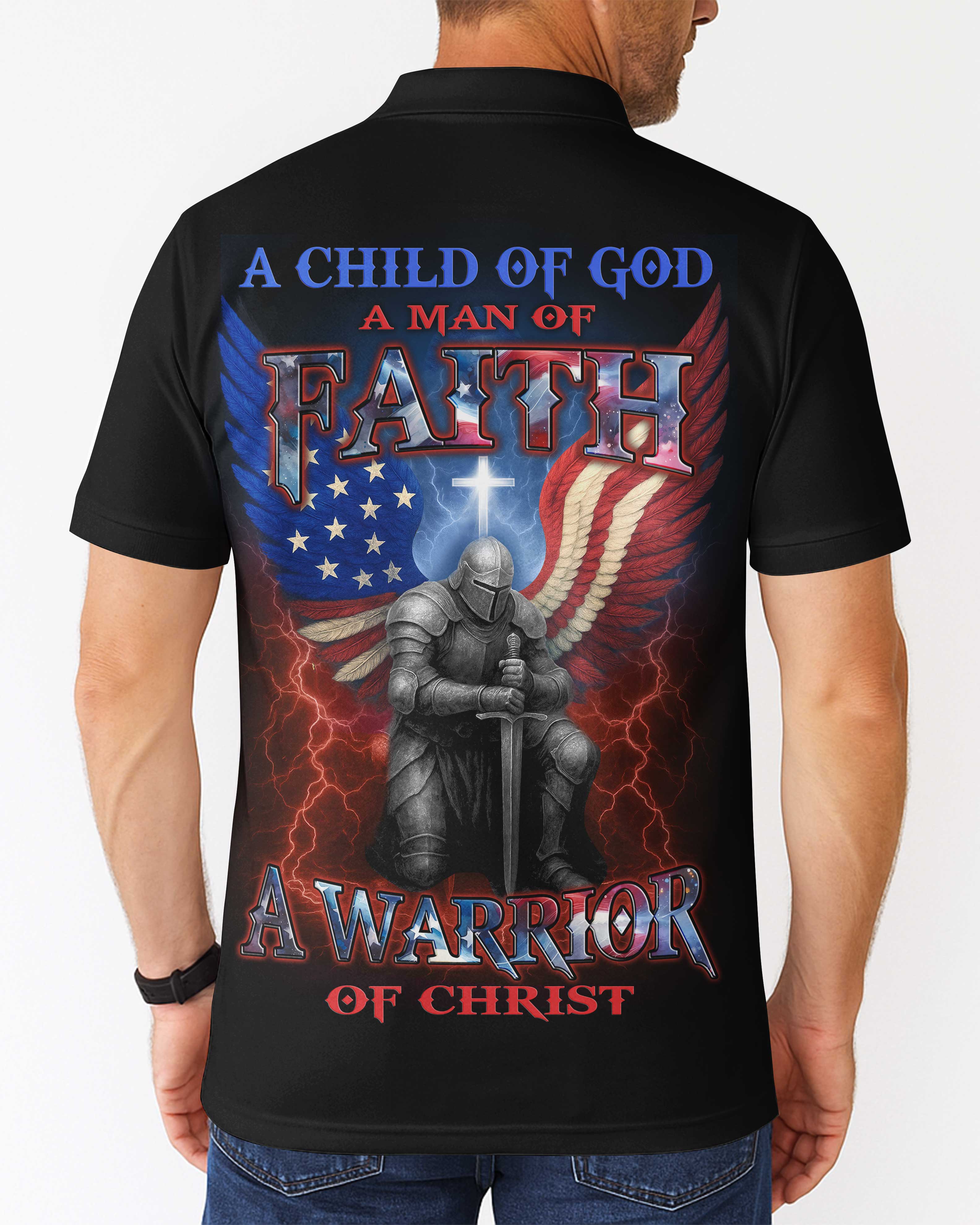 A Child Of God All Over Print Polo T-Shirt