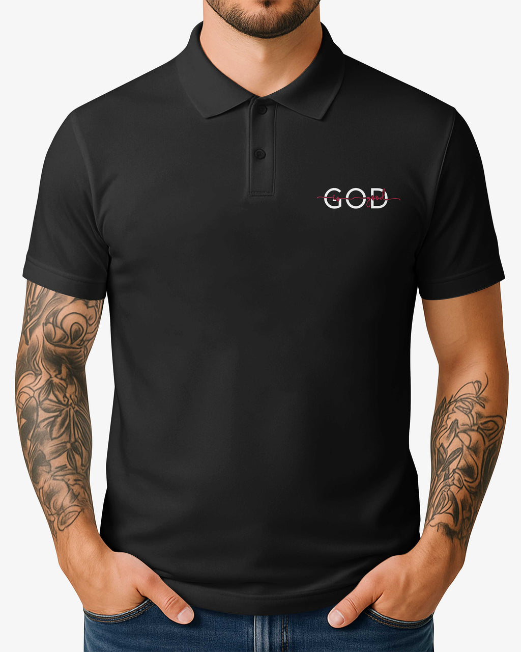 Stand For The Flag Kneel For The Cross Polo T-Shirt