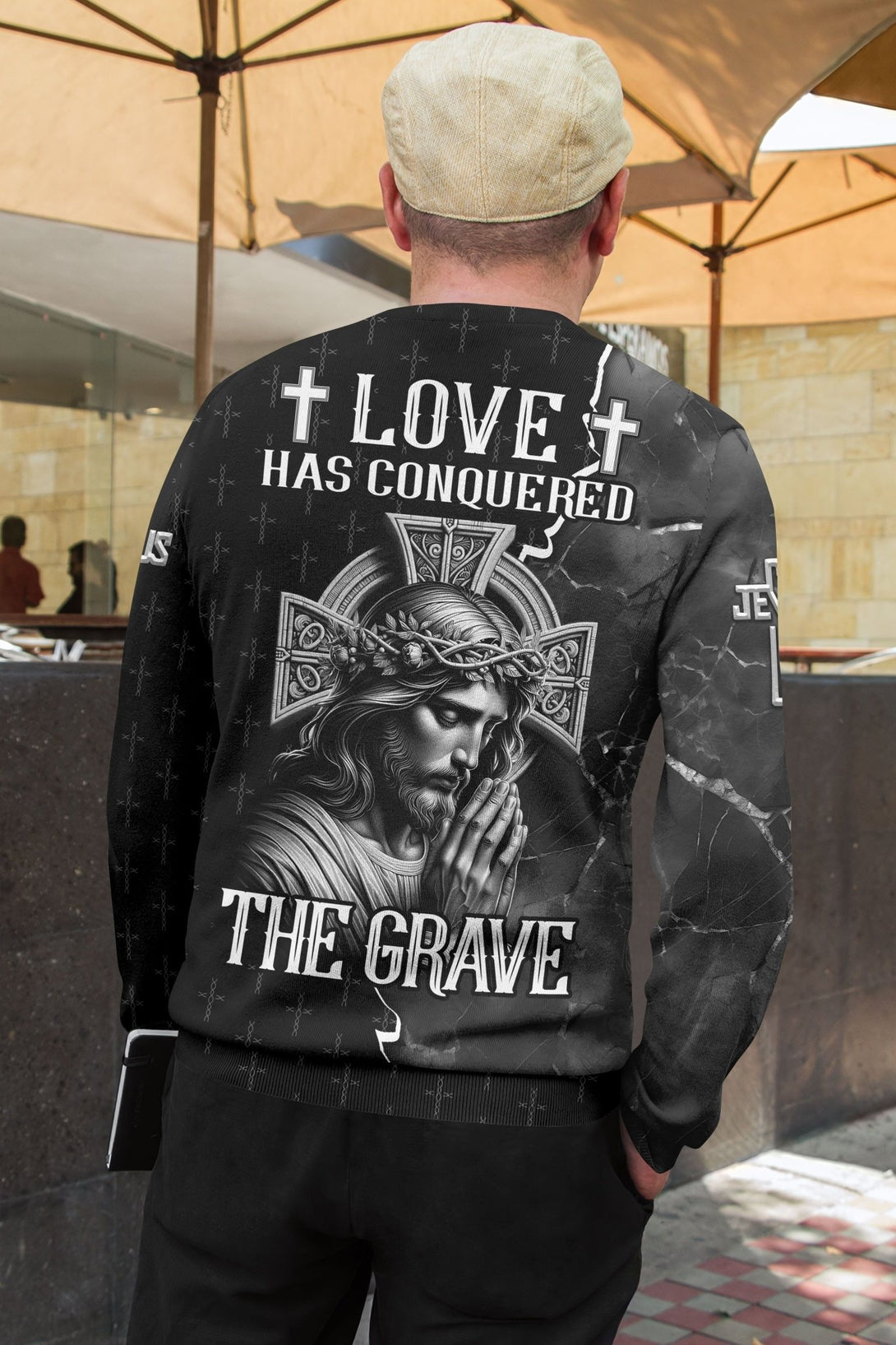 Love Has Conquered The Grave All Over Print Sweater - Christ Color
