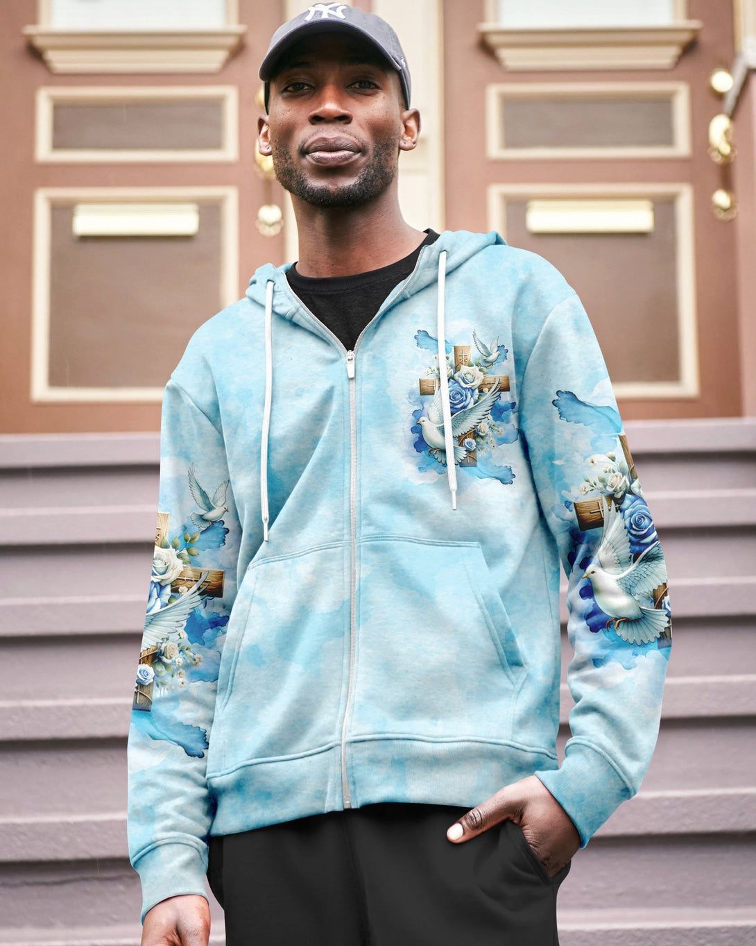 Lord Stood With Me And Gave Me Strength All Over Print Zip Hoodie - Christ Color