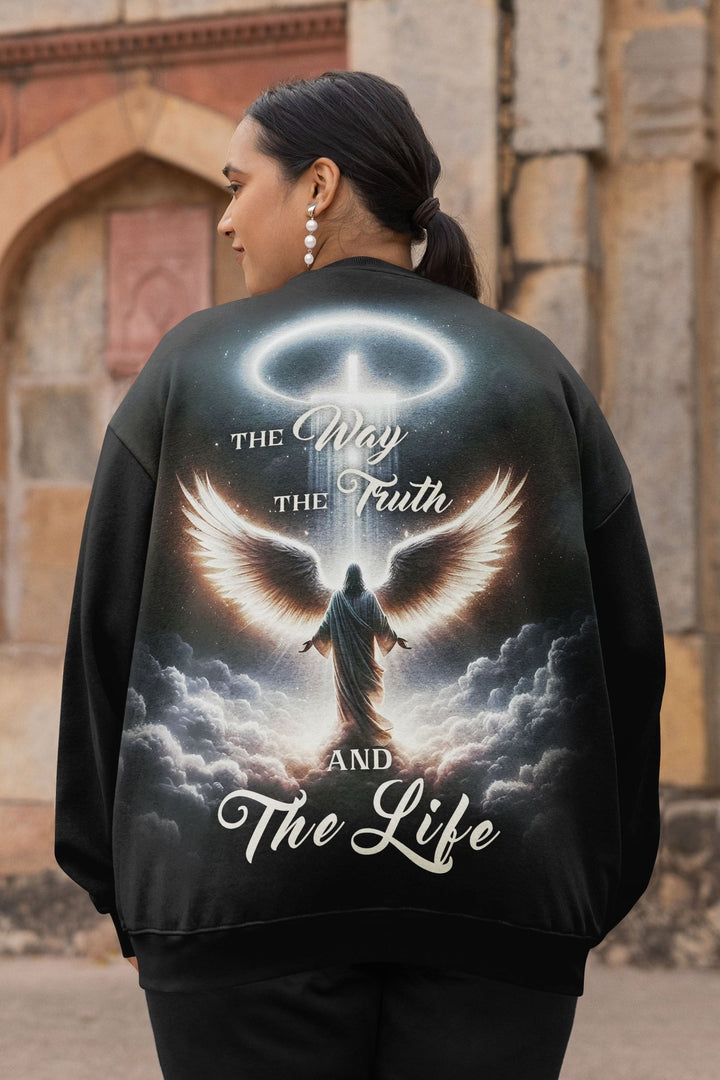 The Way The Truth And The Life All Over Print Sweater - Christ Color