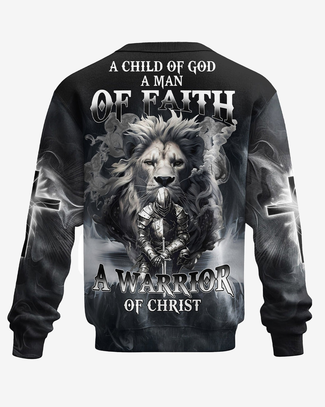 A Child Of God A Man Of Faith All Over Print Sweater - Christ Color