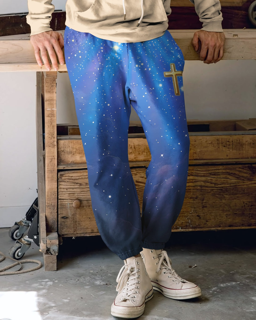 Faith Can Move Mountains All Over Print Jogger Pants - Christ Color