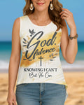 GodFidence All Over Print Crop Out Wrap Back Tank Top
