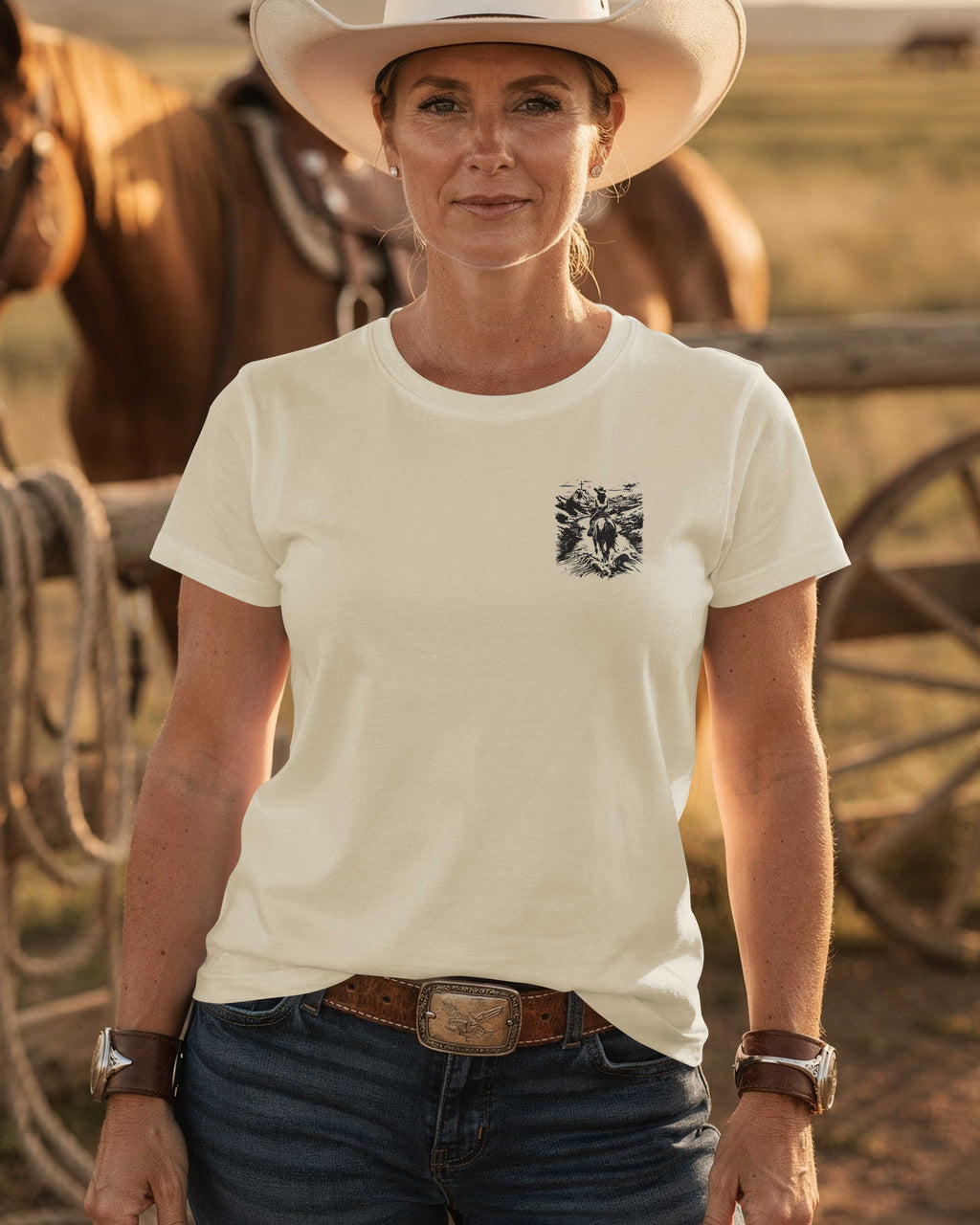 I Ride With Faith Guided By His Cross T-Shirt