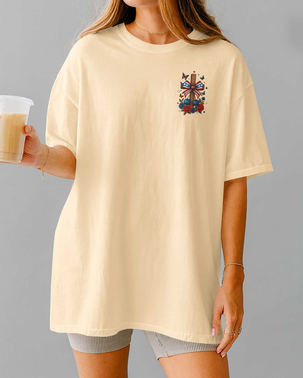 Red White And Blueberries All Over Print T-Shirt