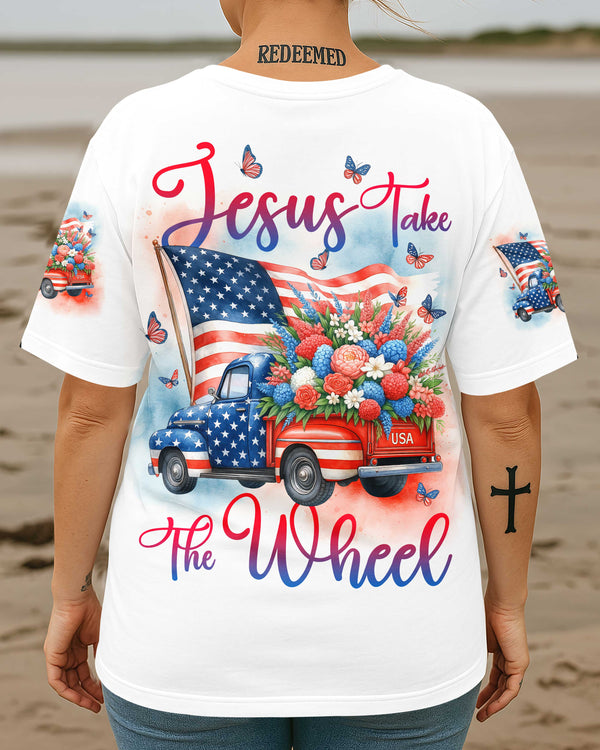 Jesus Take The Wheel All Over Print T-Shirt
