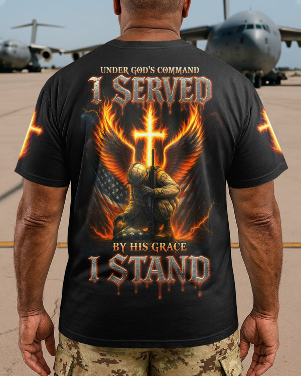 Under God's Command I Served By His Grace I Stand T-Shirt