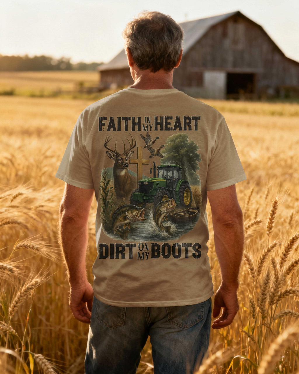 Faith In My Heart Dirt On My Boots T-Shirt