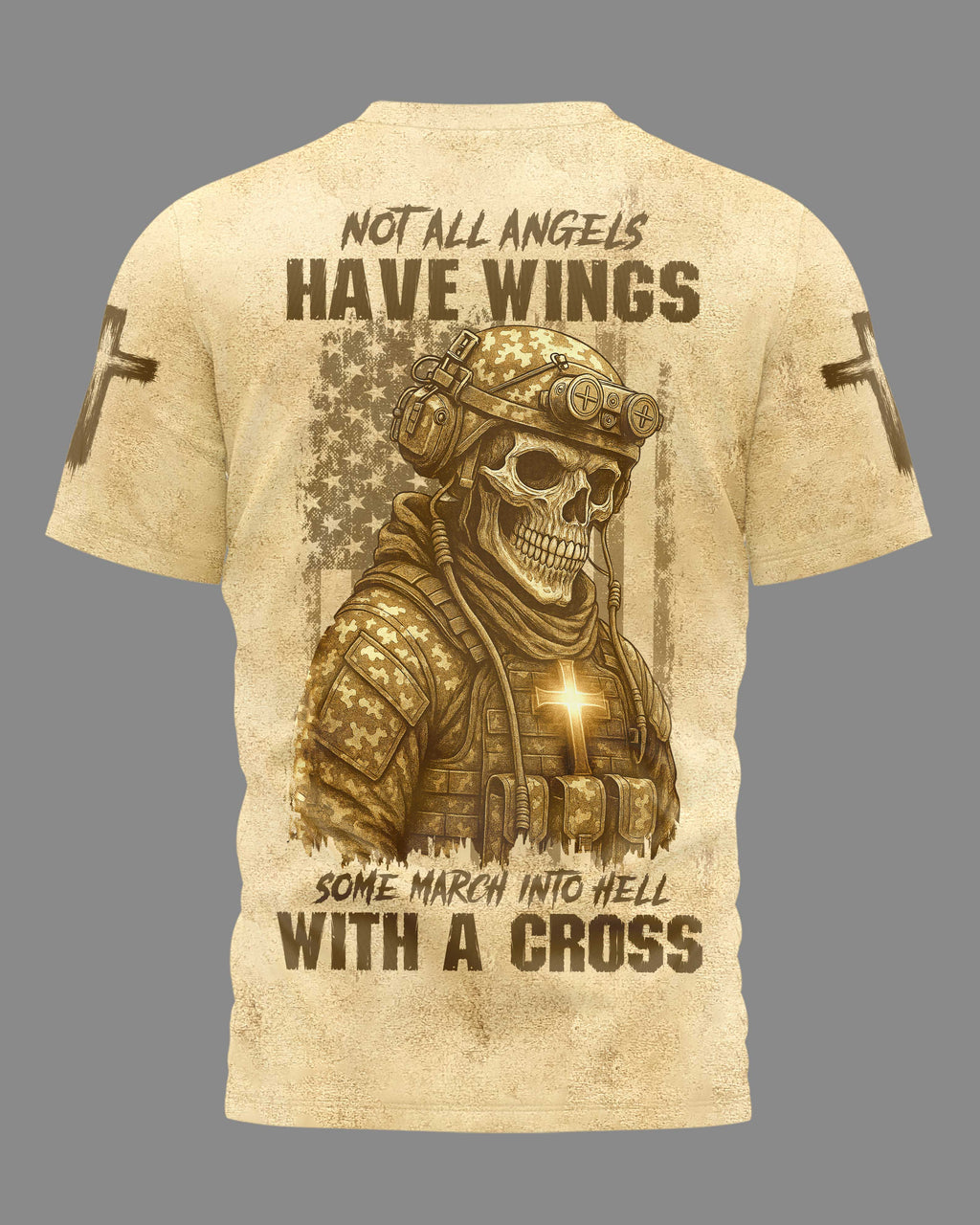 Not All Angels Have Wings Some March Into Hell With A Cross T-Shirt