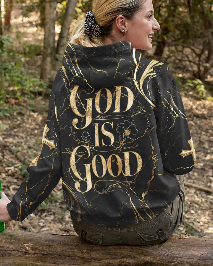 God Is Good All Over Print Zip Hoodie - Christ Color