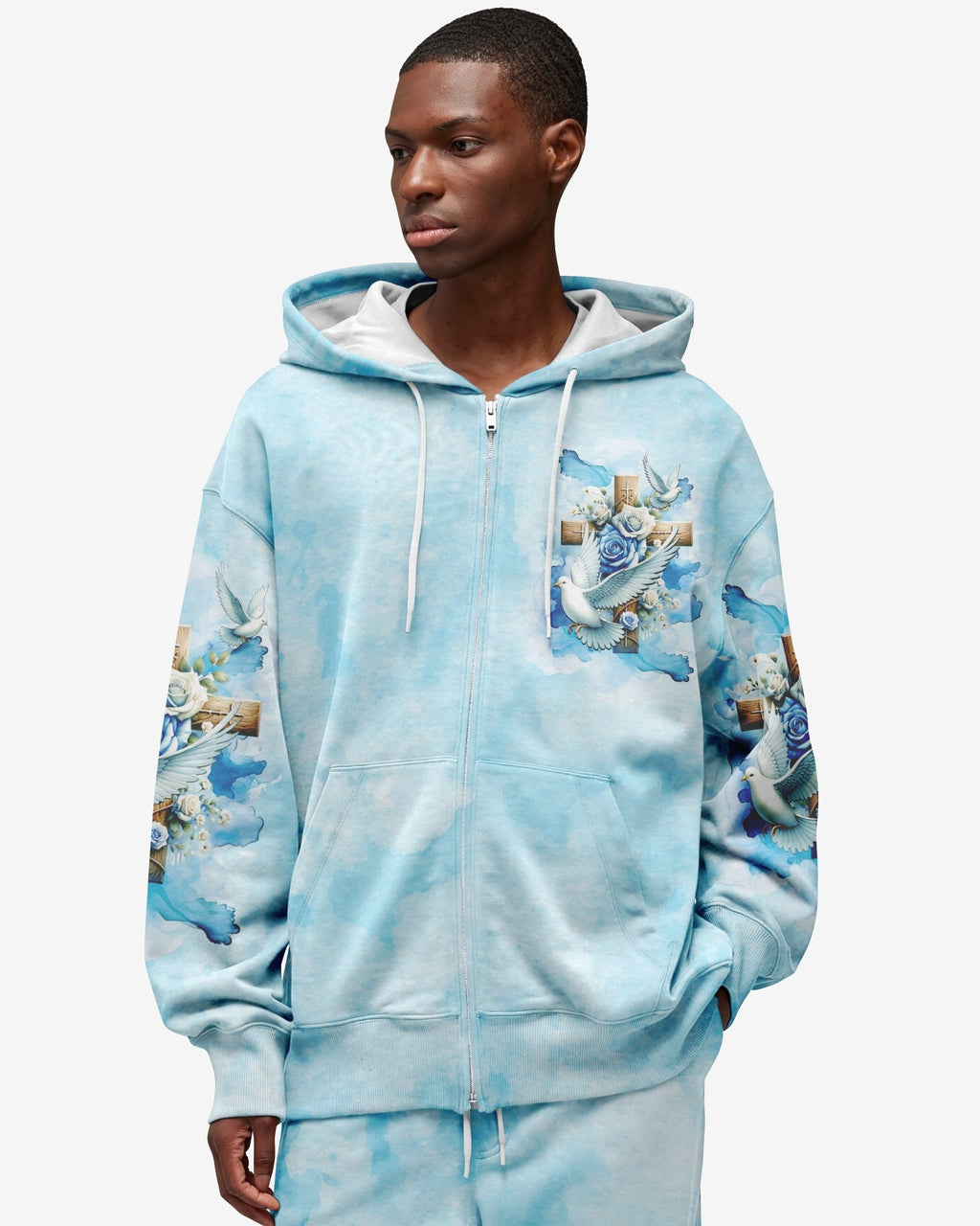 Lord Stood With Me And Gave Me Strength All Over Print Zip Hoodie - Christ Color