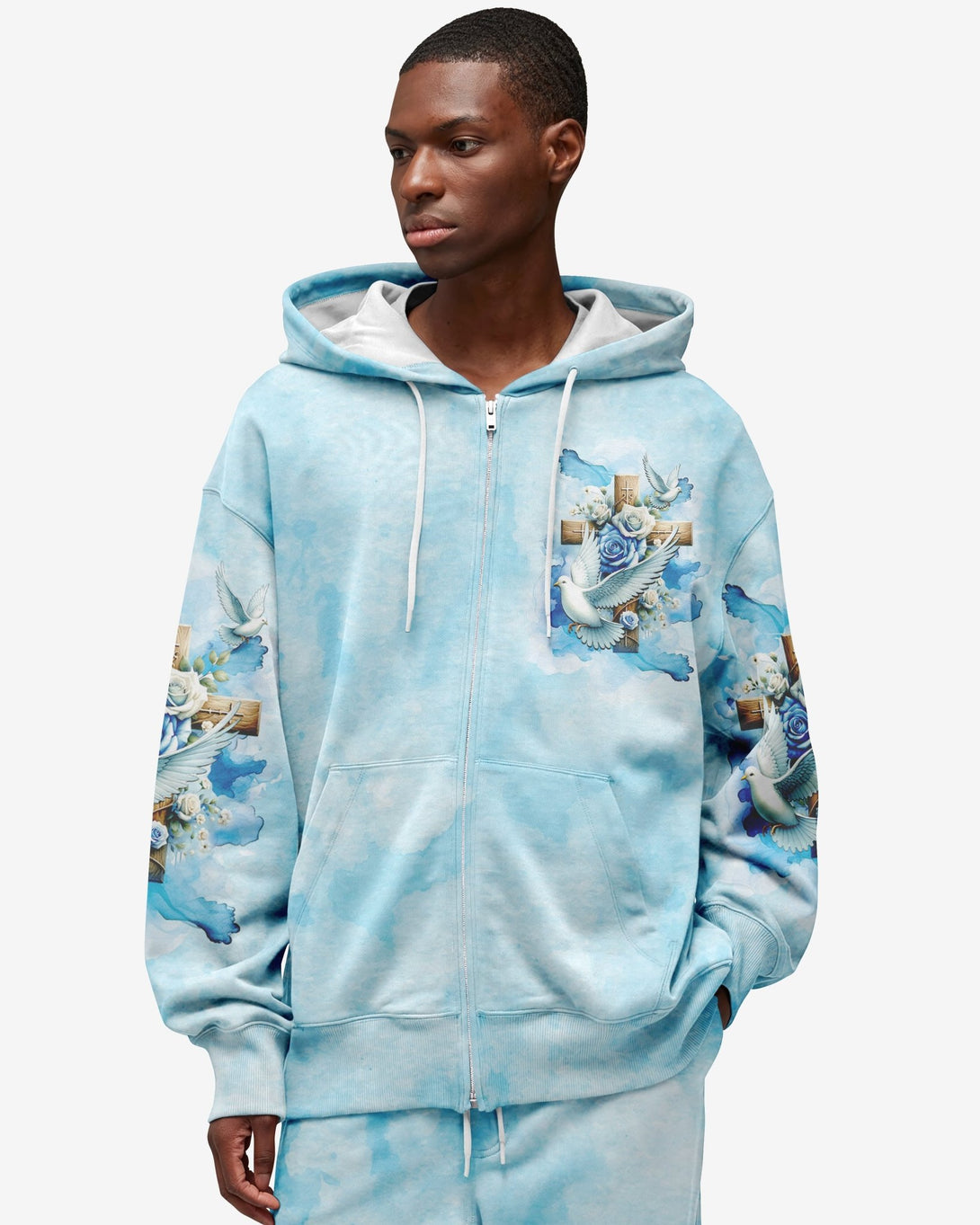 Lord Stood With Me And Gave Me Strength All Over Print Zip Hoodie - Christ Color