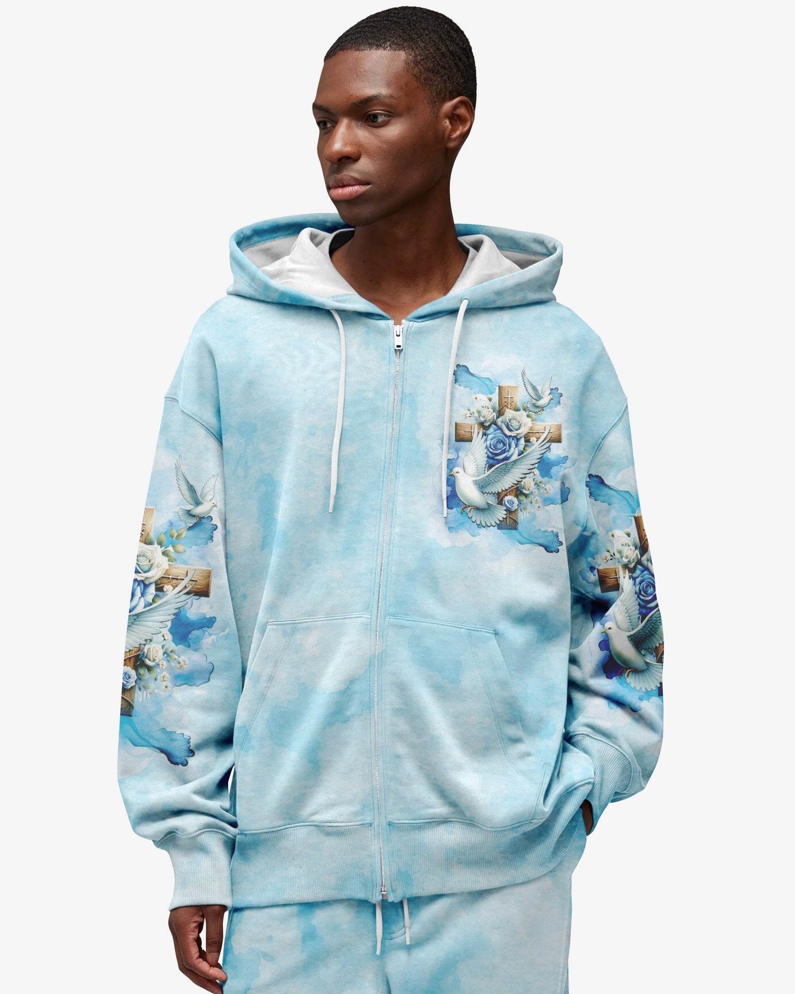 Lord Stood With Me And Gave Me Strength All Over Print Zip Hoodie - Christ Color
