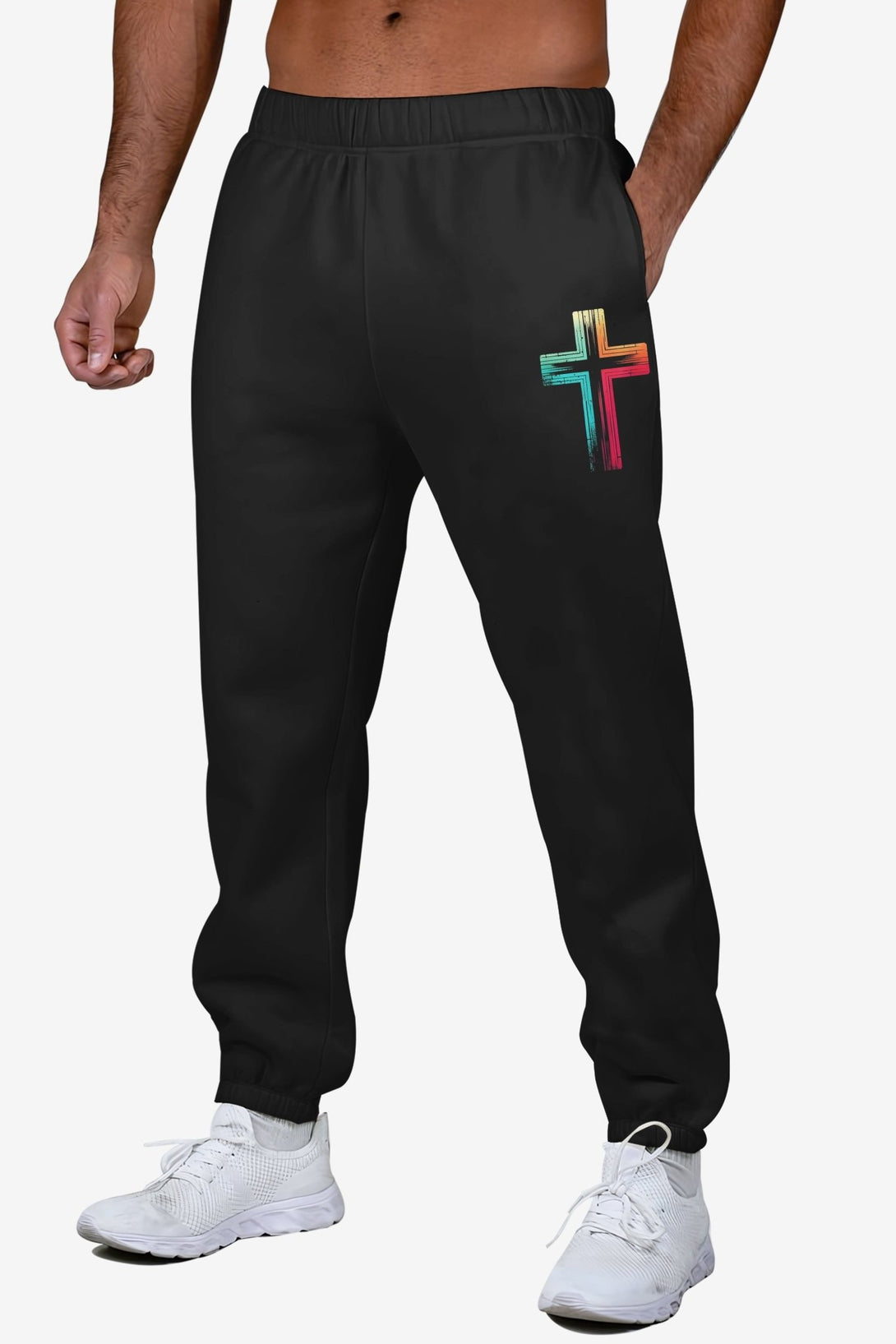 Rooted In Christ Jesus Is Light All Over Print Jogger Pants - Christ Color